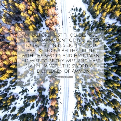 Picture 07 - 2 Samuel 12:9 KJV - Wherefore hast thou despised the commandment of - Bible Verse Picture