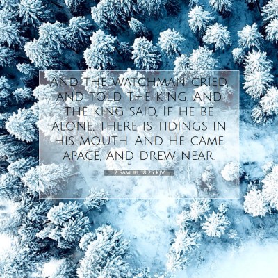 Picture 07 - 2 Samuel 18:25 KJV - And the watchman cried, and told the king. And - Bible Verse Picture