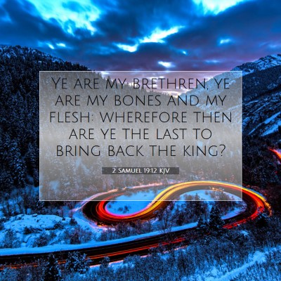 Picture 07 - 2 Samuel 19:12 KJV - Ye are my brethren, ye are my bones and my flesh: - Bible Verse Picture