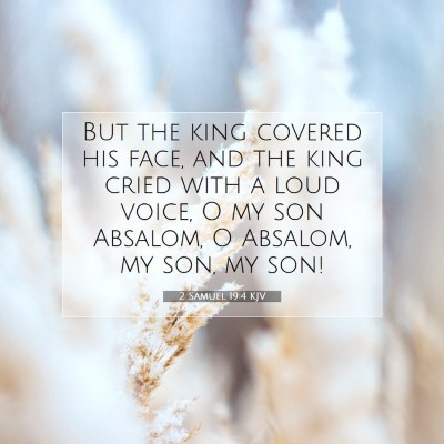 Picture 07 - 2 Samuel 19:4 KJV - But the king covered his face, and the king cried - Bible Verse Picture