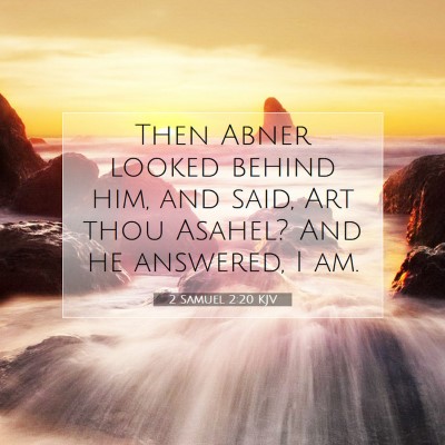 Picture 07 - 2 Samuel 2:20 KJV - Then Abner looked behind him, and said, Art thou - Bible Verse Picture