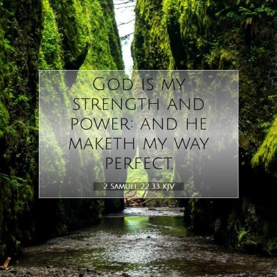 Picture 07 - 2 Samuel 22:33 KJV - God is my strength and power: and he maketh my - Bible Verse Picture