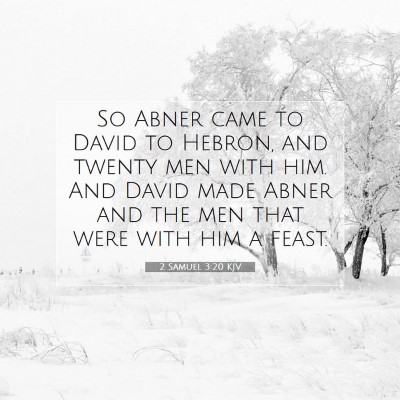 Picture 07 - 2 Samuel 3:20 KJV - So Abner came to David to Hebron, and twenty men - Bible Verse Picture