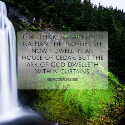 Picture 07 - 2 Samuel 7:2 KJV - That the king said unto Nathan the prophet, See - Bible Verse Picture
