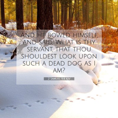 Picture 07 - 2 Samuel 9:8 KJV - And he bowed himself, and said, What is thy - Bible Verse Picture