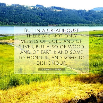 Picture 07 - 2 Timothy 2:20 KJV - But in a great house there are not only vessels - Bible Verse Picture
