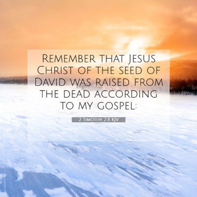 Picture 07 - 2 Timothy 2:8 KJV - Remember that Jesus Christ of the seed of David - Bible Verse Picture