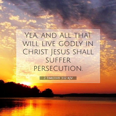 Picture 07 - 2 Timothy 3:12 KJV - Yea, and all that will live godly in Christ Jesus - Bible Verse Picture