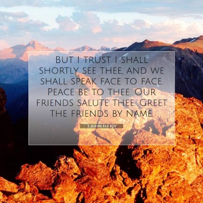 Picture 07 - 3 John 1:14 KJV - But I trust I shall shortly see thee, and we - Bible Verse Picture
