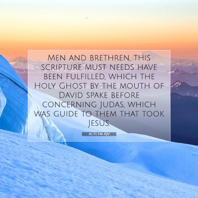Picture 07 - Acts 1:16 KJV - Men and brethren, this scripture must needs have - Bible Verse Picture