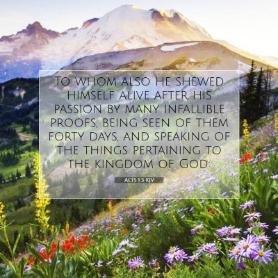 Picture 07 - Acts 1:3 KJV - To whom also he shewed himself alive after his - Bible Verse Picture
