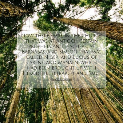 Picture 07 - Acts 13:1 KJV - Now there were in the church that was at Antioch - Bible Verse Picture