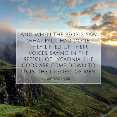 Picture 07 - Acts 14:11 KJV - And when the people saw what Paul had done, they - Bible Verse Picture