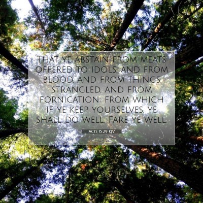 Picture 07 - Acts 15:29 KJV - That ye abstain from meats offered to idols, and - Bible Verse Picture