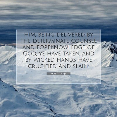 Picture 07 - Acts 2:23 KJV - Him, being delivered by the determinate counsel - Bible Verse Picture