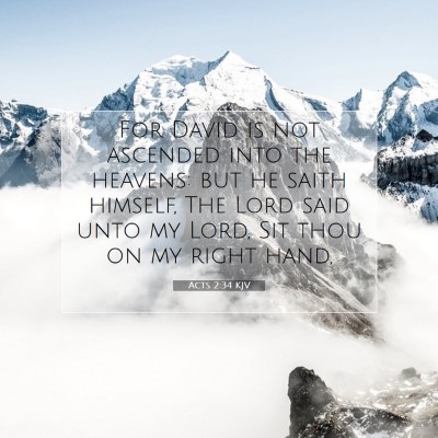 Picture 07 - Acts 2:34 KJV - For David is not ascended into the heavens: but - Bible Verse Picture