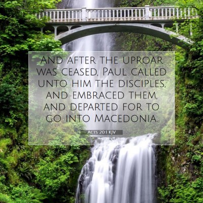 Picture 07 - Acts 20:1 KJV - And after the uproar was ceased, Paul called unto - Bible Verse Picture