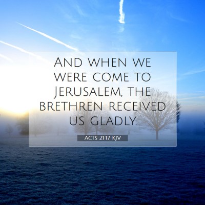 Picture 07 - Acts 21:17 KJV - And when we were come to Jerusalem, the brethren - Bible Verse Picture