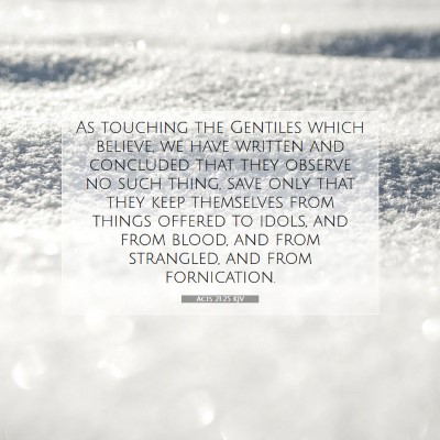 Picture 07 - Acts 21:25 KJV - As touching the Gentiles which believe, we have - Bible Verse Picture