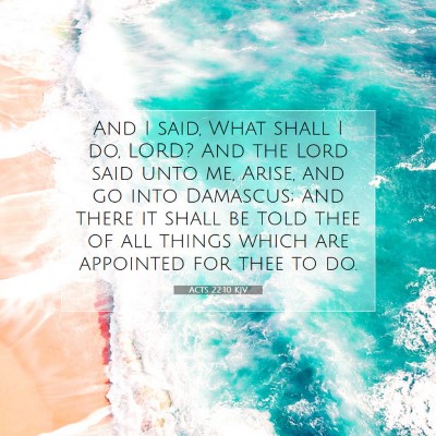 Picture 07 - Acts 22:10 KJV - And I said, What shall I do, LORD? And the Lord - Bible Verse Picture