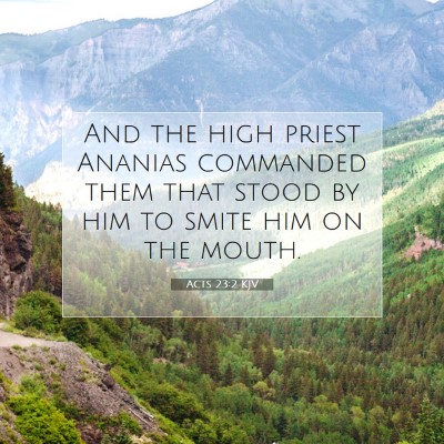 Picture 07 - Acts 23:2 KJV - And the high priest Ananias commanded them that - Bible Verse Picture
