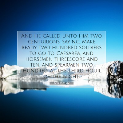 Picture 07 - Acts 23:23 KJV - And he called unto him two centurions, saying, - Bible Verse Picture