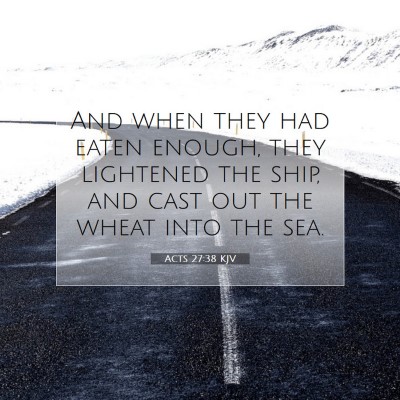 Picture 07 - Acts 27:38 KJV - And when they had eaten enough, they lightened - Bible Verse Picture