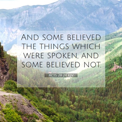 Picture 07 - Acts 28:24 KJV - And some believed the things which were spoken, - Bible Verse Picture