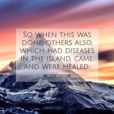 Picture 07 - Acts 28:9 KJV - So when this was done, others also, which had - Bible Verse Picture