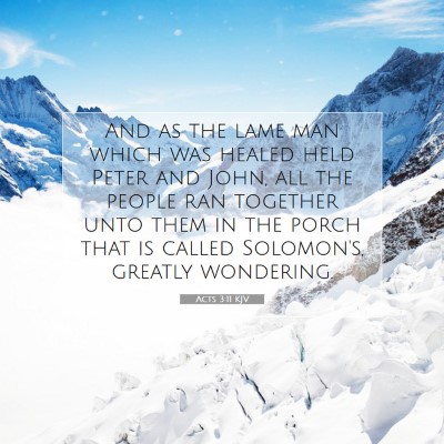 Picture 07 - Acts 3:11 KJV - And as the lame man which was healed held Peter - Bible Verse Picture