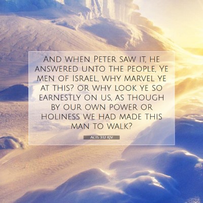 Picture 07 - Acts 3:12 KJV - And when Peter saw it, he answered unto the - Bible Verse Picture