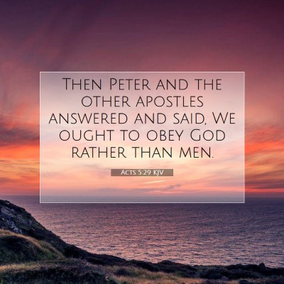 Picture 07 - Acts 5:29 KJV - Then Peter and the other apostles answered and - Bible Verse Picture