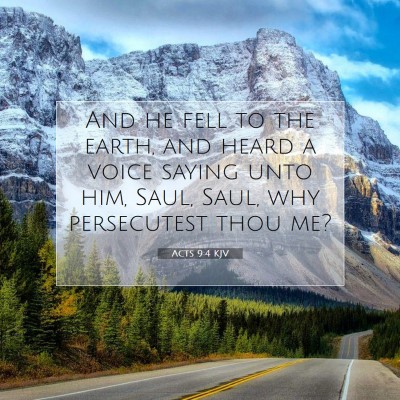 Picture 07 - Acts 9:4 KJV - And he fell to the earth, and heard a voice - Bible Verse Picture