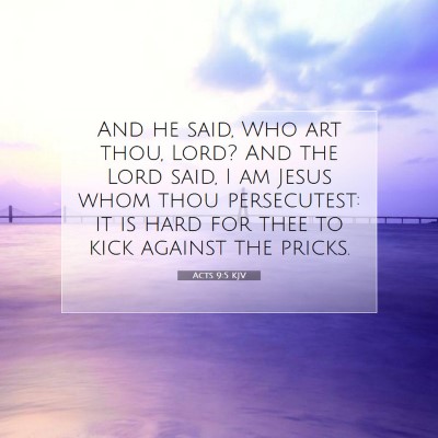 Picture 07 - Acts 9:5 KJV - And he said, Who art thou, Lord? And the Lord - Bible Verse Picture