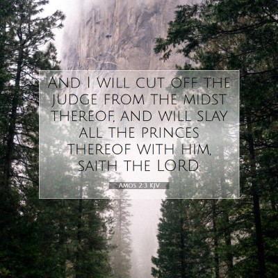 Picture 07 - Amos 2:3 KJV - And I will cut off the judge from the midst - Bible Verse Picture