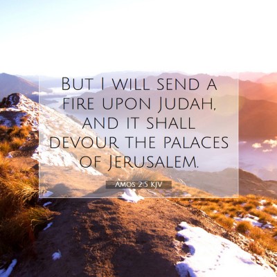Picture 07 - Amos 2:5 KJV - But I will send a fire upon Judah, and it shall - Bible Verse Picture