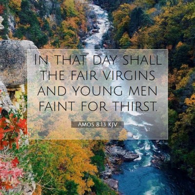 Picture 07 - Amos 8:13 KJV - In that day shall the fair virgins and young men - Bible Verse Picture