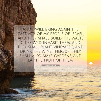 Picture 07 - Amos 9:14 KJV - And I will bring again the captivity of my people - Bible Verse Picture