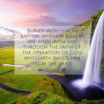 Picture 07 - Colossians 2:12 KJV - Buried with him in baptism, wherein also ye are - Bible Verse Picture
