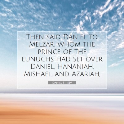 Picture 07 - Daniel 1:11 KJV - Then said Daniel to Melzar, whom the prince of - Bible Verse Picture