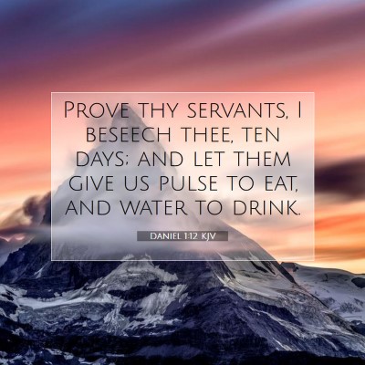 Picture 07 - Daniel 1:12 KJV - Prove thy servants, I beseech thee, ten days; and - Bible Verse Picture