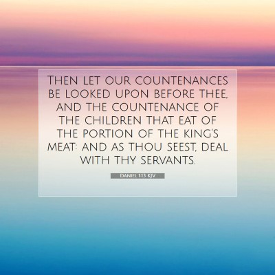 Picture 07 - Daniel 1:13 KJV - Then let our countenances be looked upon before - Bible Verse Picture