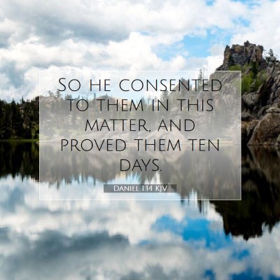 Picture 07 - Daniel 1:14 KJV - So he consented to them in this matter, and - Bible Verse Picture