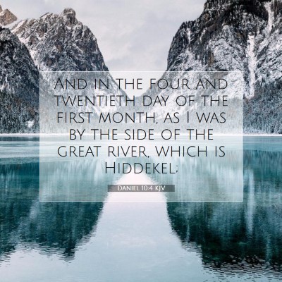 Picture 07 - Daniel 10:4 KJV - And in the four and twentieth day of the first - Bible Verse Picture