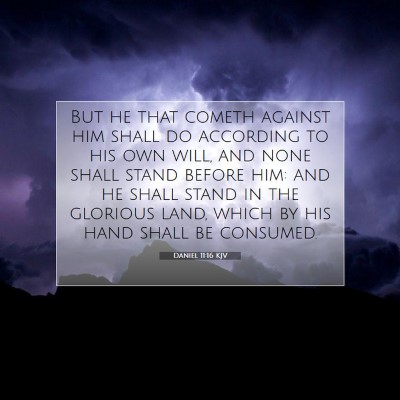 Picture 07 - Daniel 11:16 KJV - But he that cometh against him shall do according - Bible Verse Picture