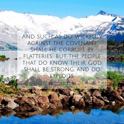 Picture 07 - Daniel 11:32 KJV - And such as do wickedly against the covenant - Bible Verse Picture