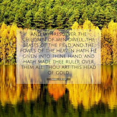 Picture 07 - Daniel 2:38 KJV - And wheresoever the children of men dwell, the - Bible Verse Picture