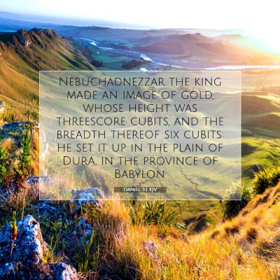 Picture 07 - Daniel 3:1 KJV - Nebuchadnezzar the king made an image of gold, - Bible Verse Picture