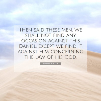 Picture 07 - Daniel 6:5 KJV - Then said these men, We shall not find any - Bible Verse Picture