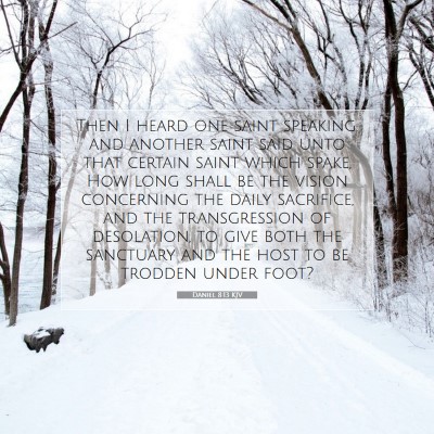 Picture 07 - Daniel 8:13 KJV - Then I heard one saint speaking, and another - Bible Verse Picture